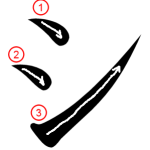 Katakana "シ-shi" Stroke Order