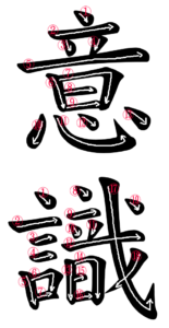Kanji Writing order for 意識