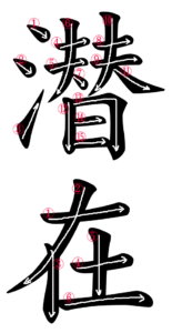 Stroke Order for 潜在