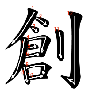 Jouyou Kanji "創" Stroke Order
